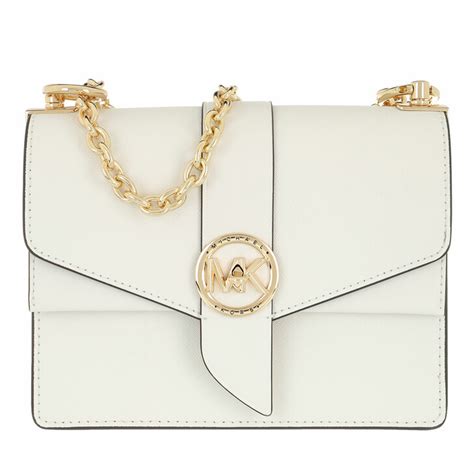 michael kors tina clutch crossbody optic white|Michael Kors clutch bag.